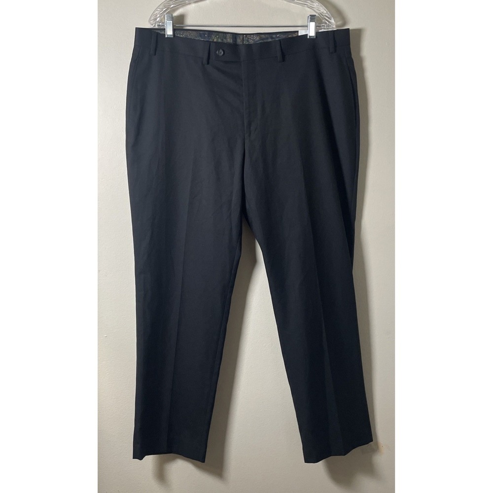 Lauren Ralph Lauren Mens 38x30 Black Tapered Leg Dress Pants NWT Flat Front